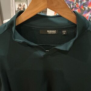 Murano Men's Mockneck Polo in Deep Teal